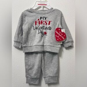 Baby Starters Gray Valentine's Day Baby Outfit